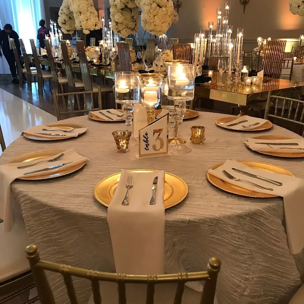 Luxury wedding reception at Spring Hall Event Venue, a modern wedding venue in Atlanta