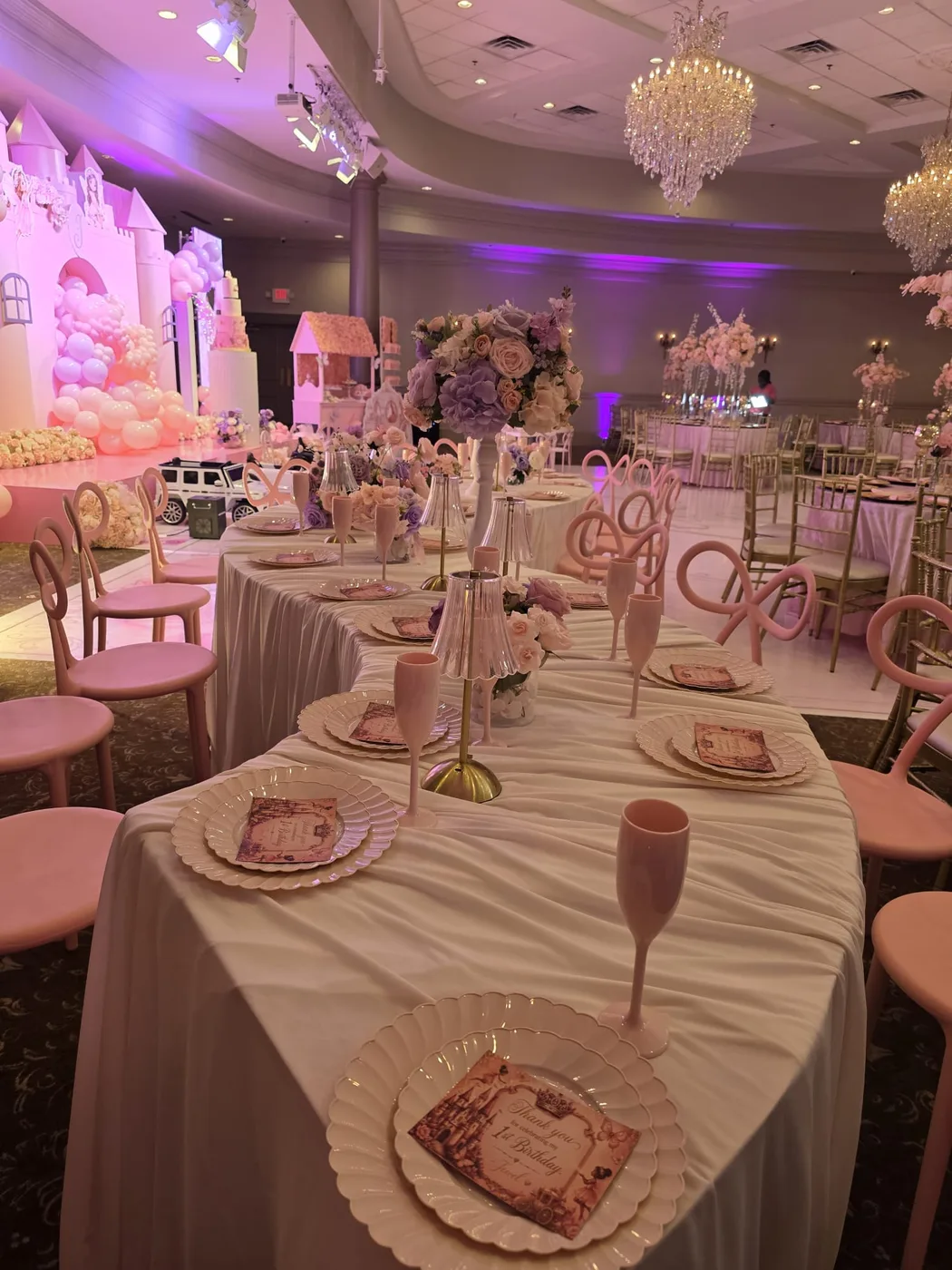 Spring Hall birthday party venue in Atlanta with decorated event space and guest seating