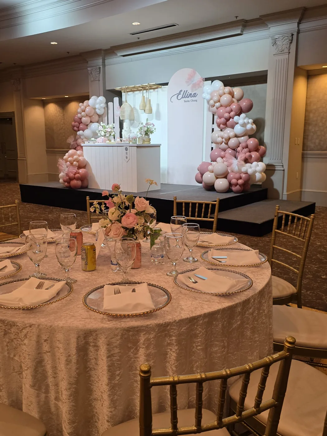 Birthday party setup at Spring Hall Event Venue in Atlanta, Georgia